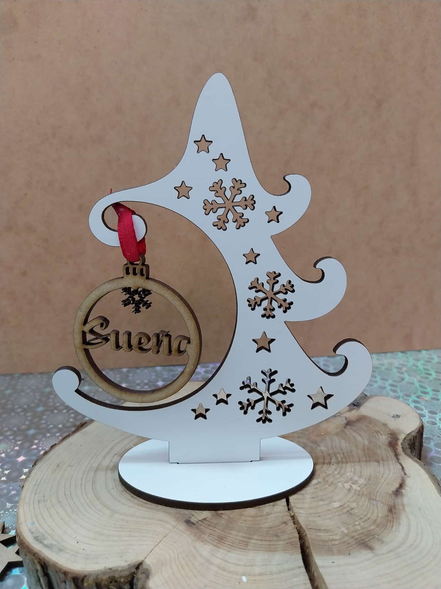 Árbol blanco + esfera