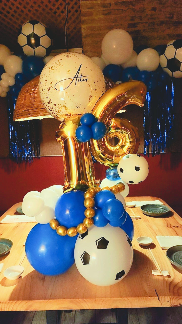 Guirnalda globos fútbol