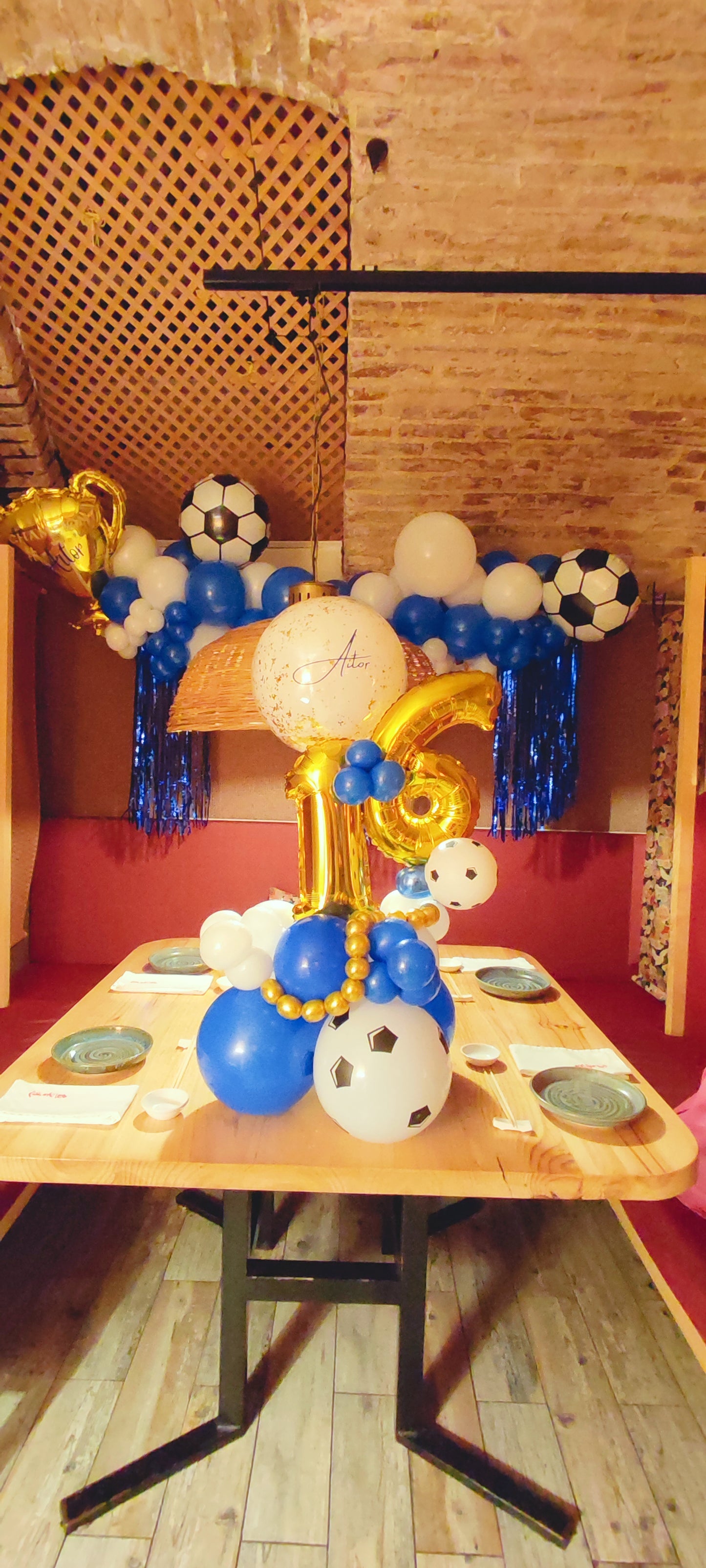Guirnalda globos fútbol
