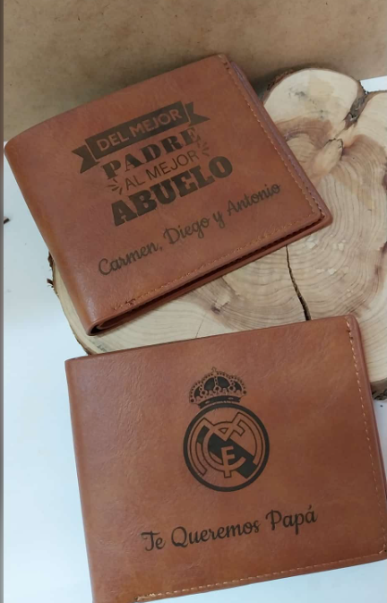 Carteras personalizadas con texto